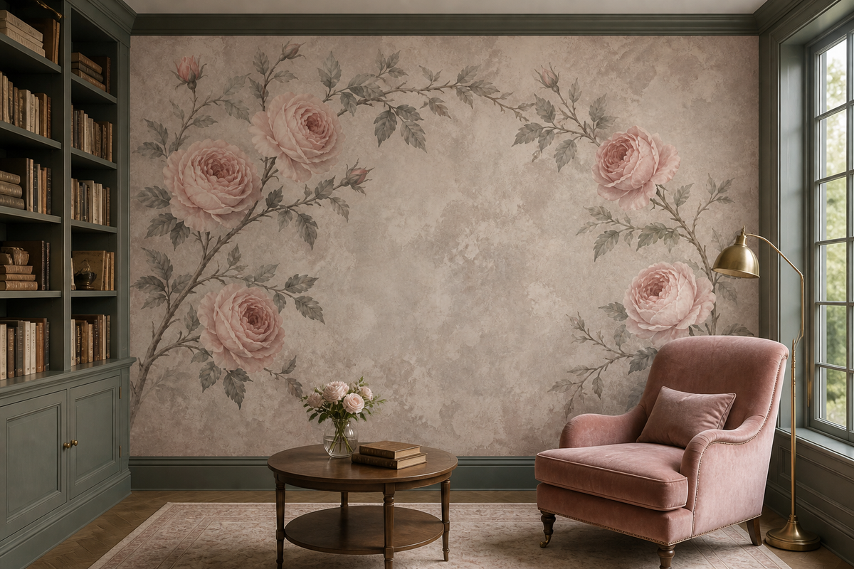 Rose Antique Wallpaper Mural product view