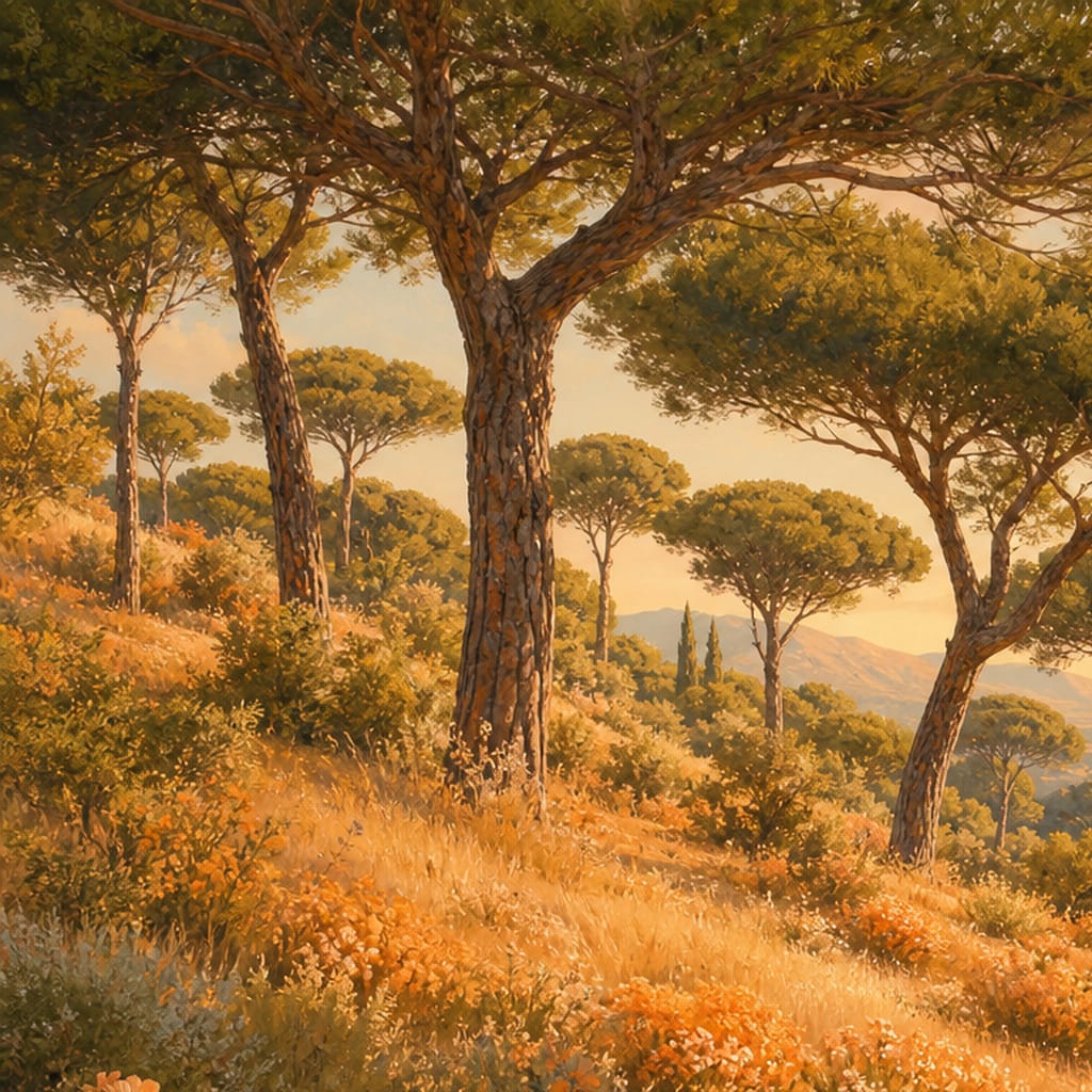 Apricot Pine Wallpaper Mural product view
