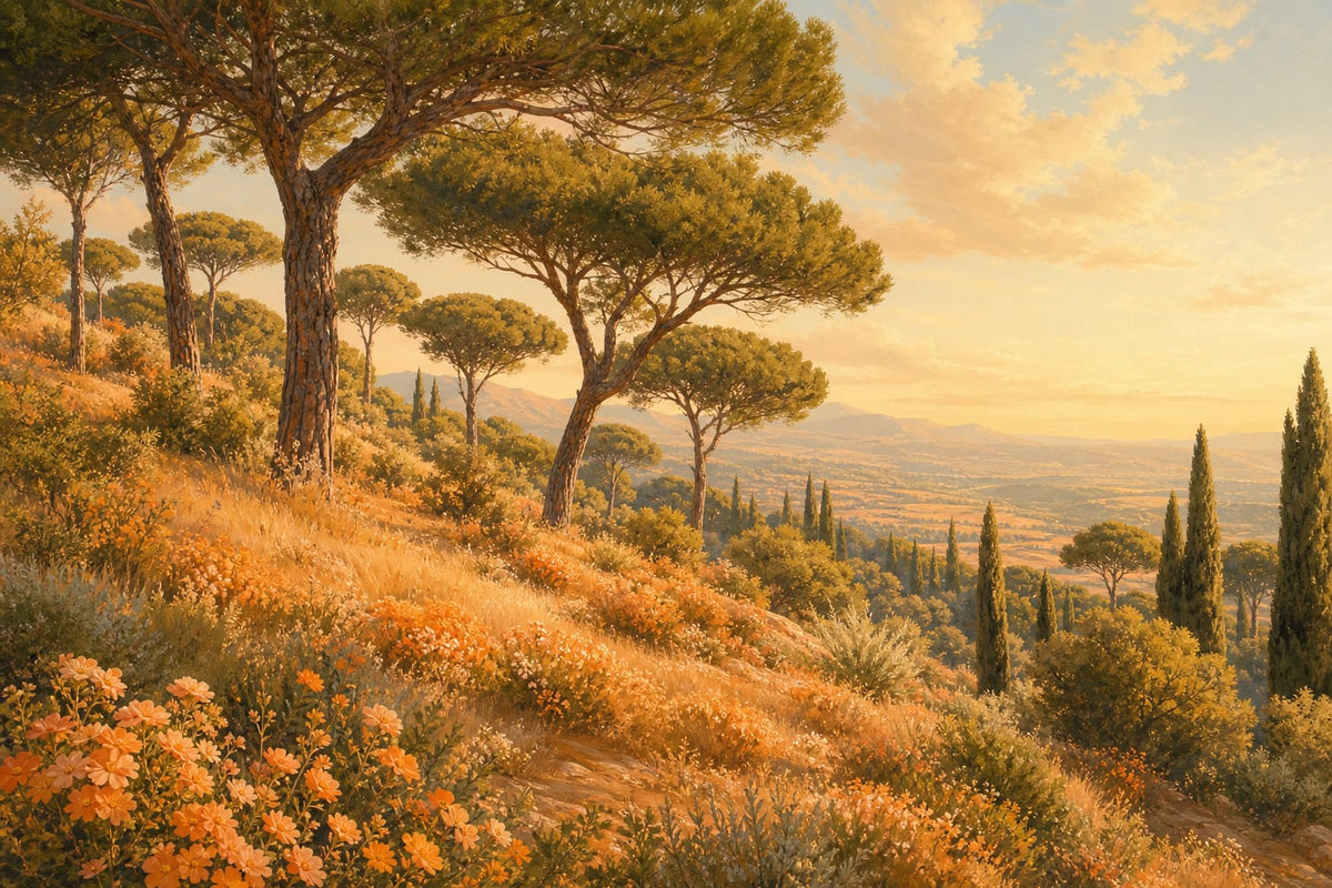 Apricot Pine Wallpaper Mural product view