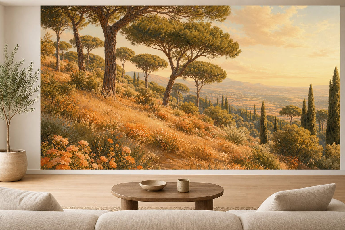 Apricot Pine Wallpaper Mural product view