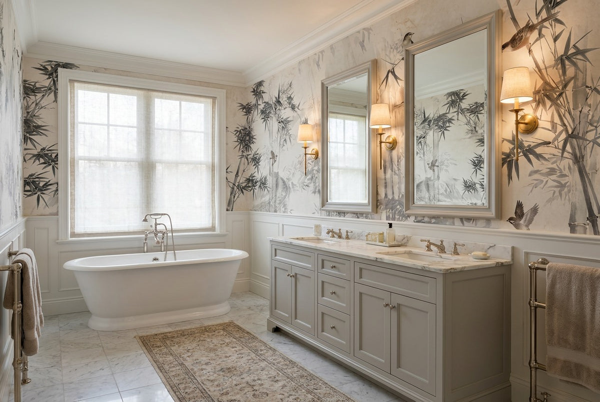 ash bath bamboo forest wallpaper mural custom self adhesive non woven vinyl removable