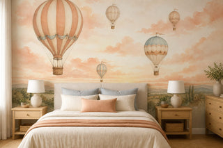 Peach Balloon Wallpaper Mural