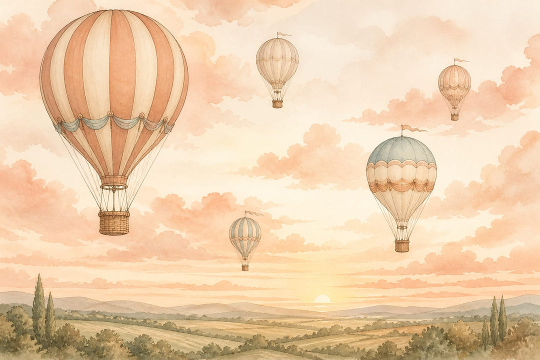 Peach Balloon Wallpaper Mural product view
