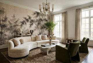 Brown Ink Bamboo Forest Wallpaper Mural