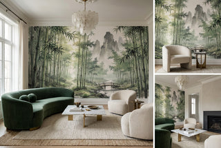 Green Mountain Bamboo Forest Wallpaper Mural