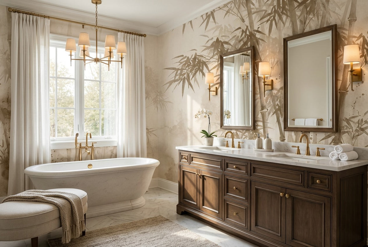 bamboo forest wallpaper mural sand bath custom self adhesive removable non woven vinyl