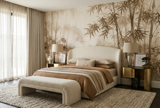 Sand Sepia Bamboo Forest Wallpaper Mural