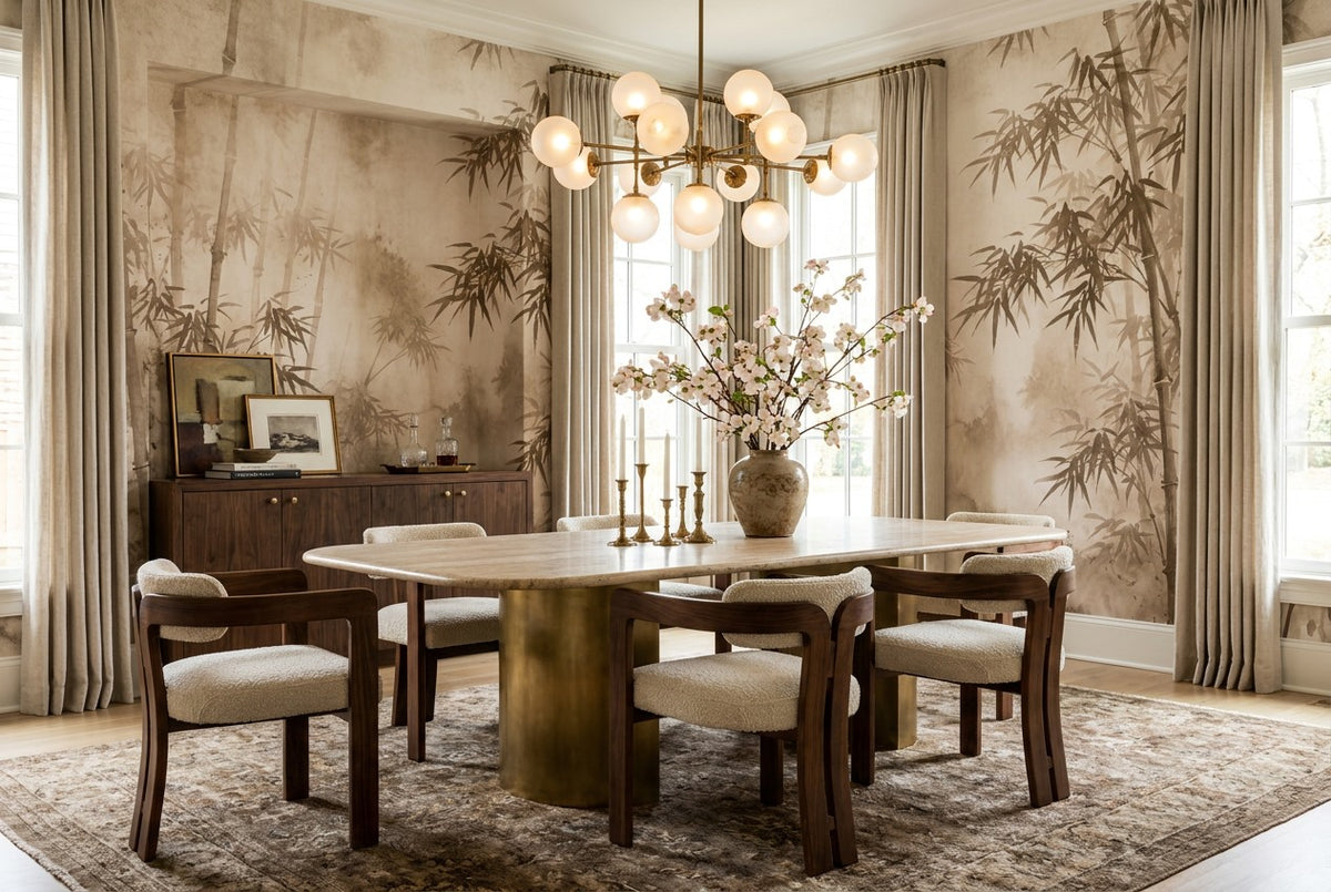bamboo forest wallpaper mural sand dining custom stick on removable non woven vinyl