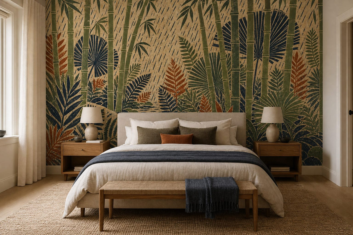 Bamboo Rain Wallpaper Mural product view