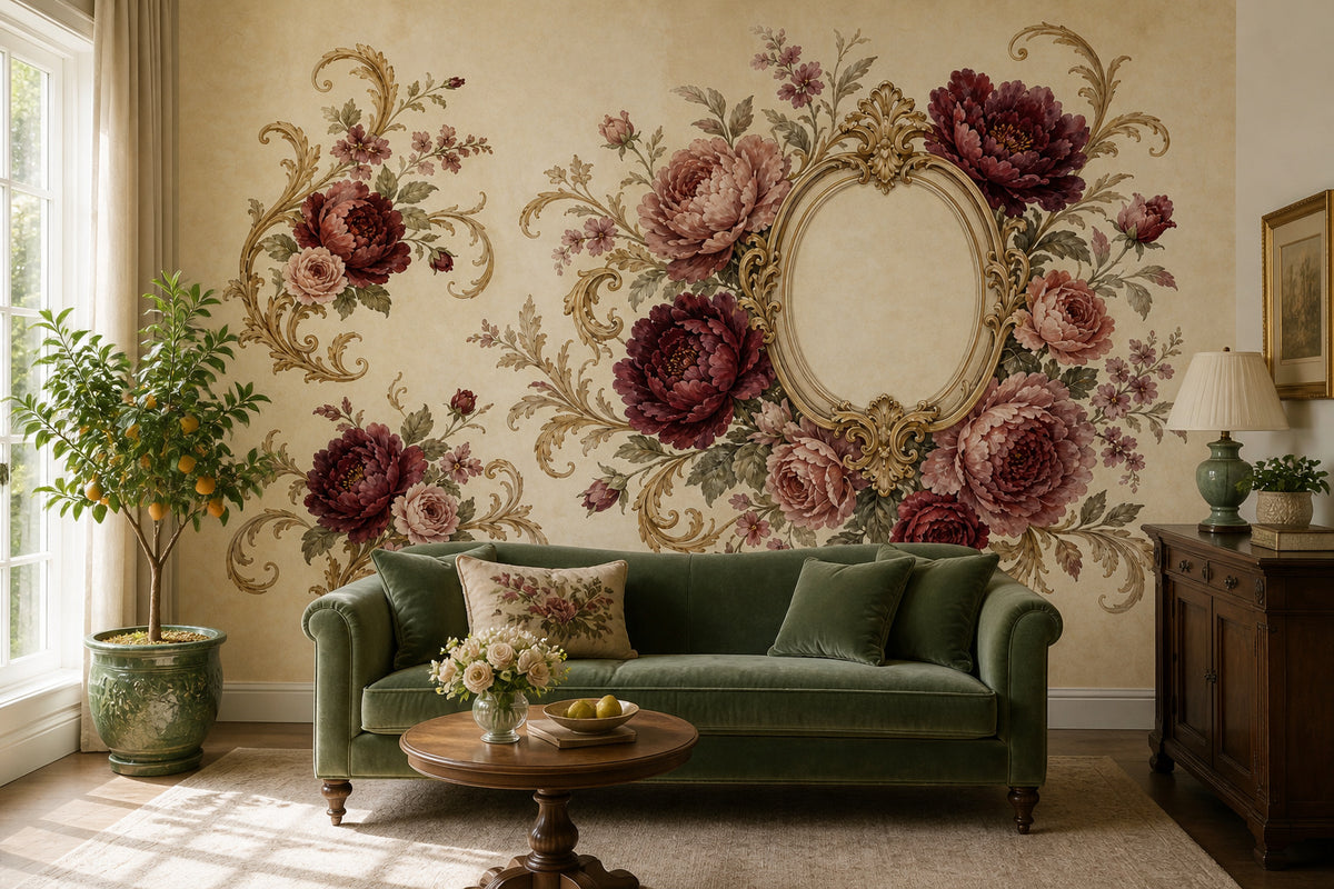 Ivory Baroque Bar Wallpaper Mural product view