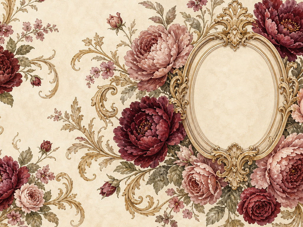 Ivory Baroque Bar Wallpaper Mural product view