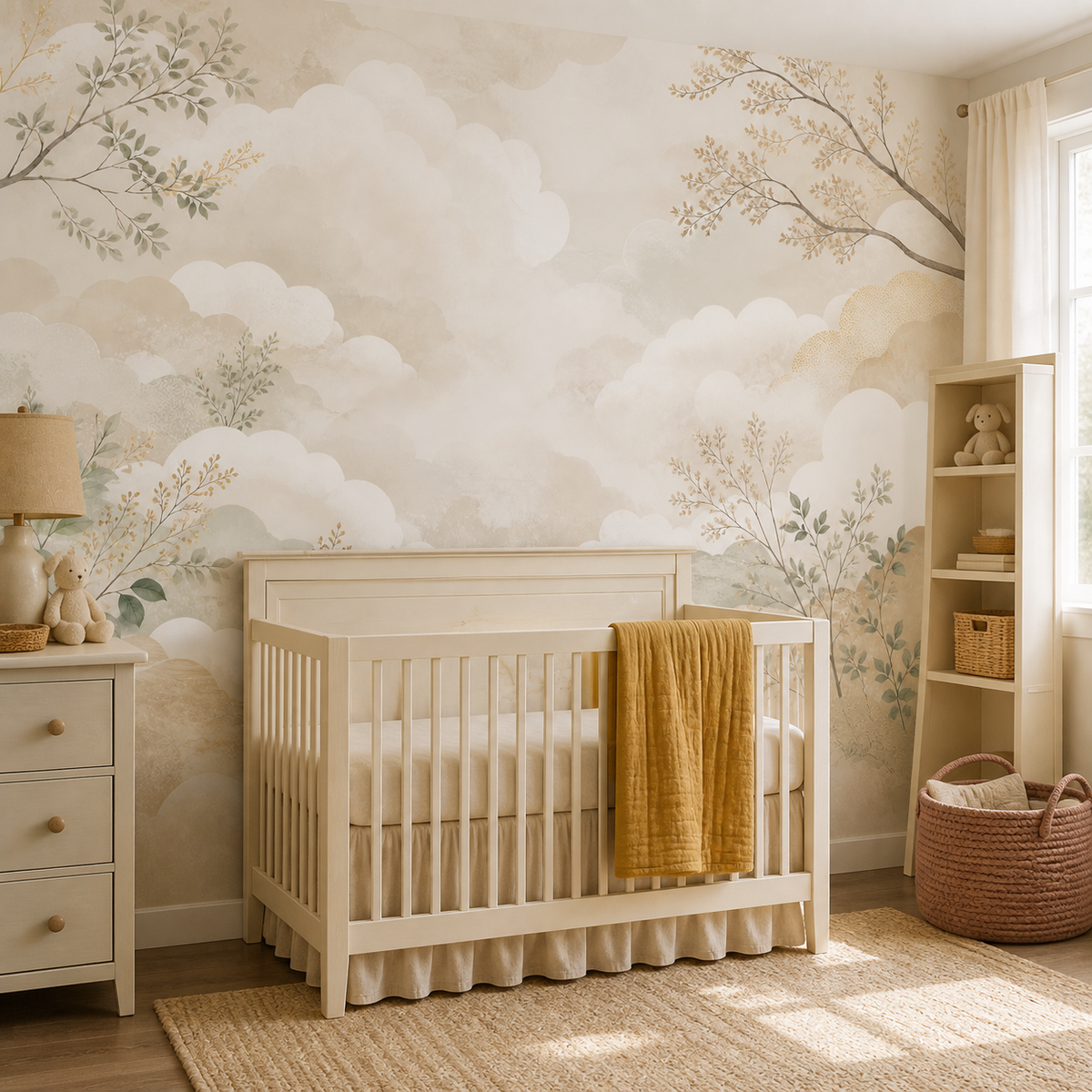 Beige Cloud Wallpaper Mural product view