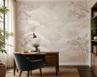 Beige Cloud Wallpaper Mural