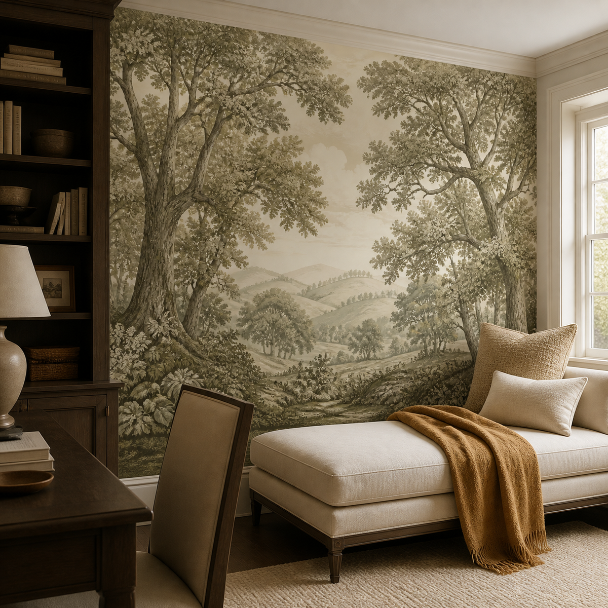 Beige Vintage Wallpaper Mural product view
