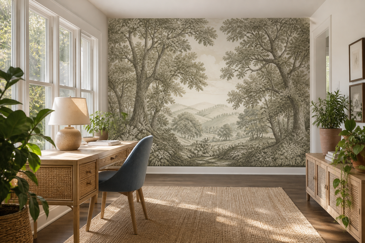 Beige Vintage Wallpaper Mural product view