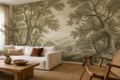 Beige Vintage Wallpaper Mural