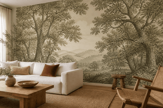 Beige Vintage Wallpaper Mural