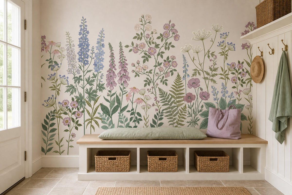 beige leaf vintage jungle wallpaper mudroom custom stick on non woven vinyl removable