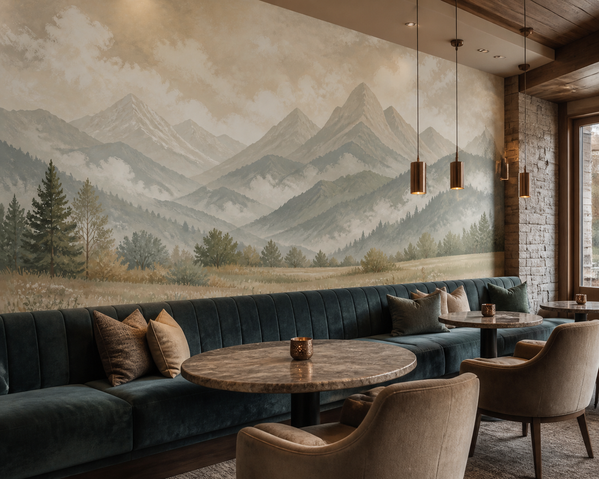 Beige Misty Wallpaper Mural product view