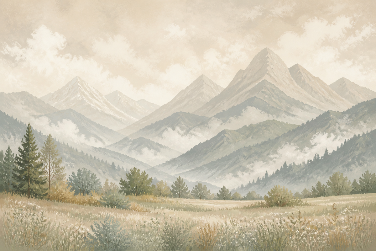 Beige Misty Wallpaper Mural product view