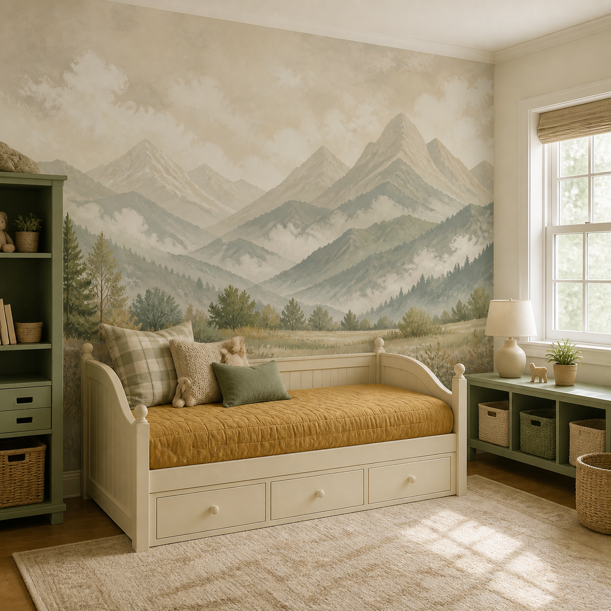Beige Misty Wallpaper Mural product view