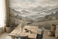 Beige Misty Wallpaper Mural