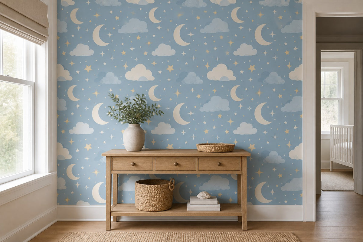 Beige Moonlit Wallpaper Mural product view