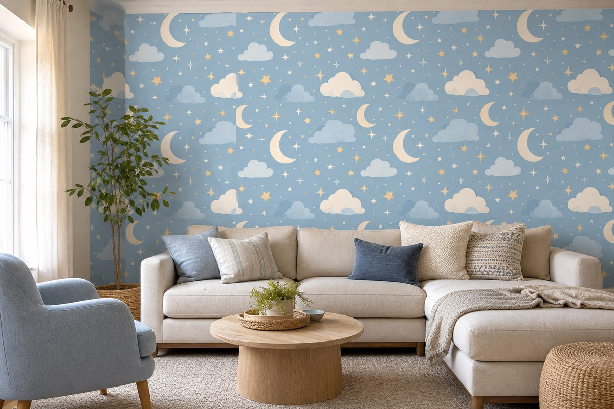 Beige Moonlit Wallpaper Mural product view