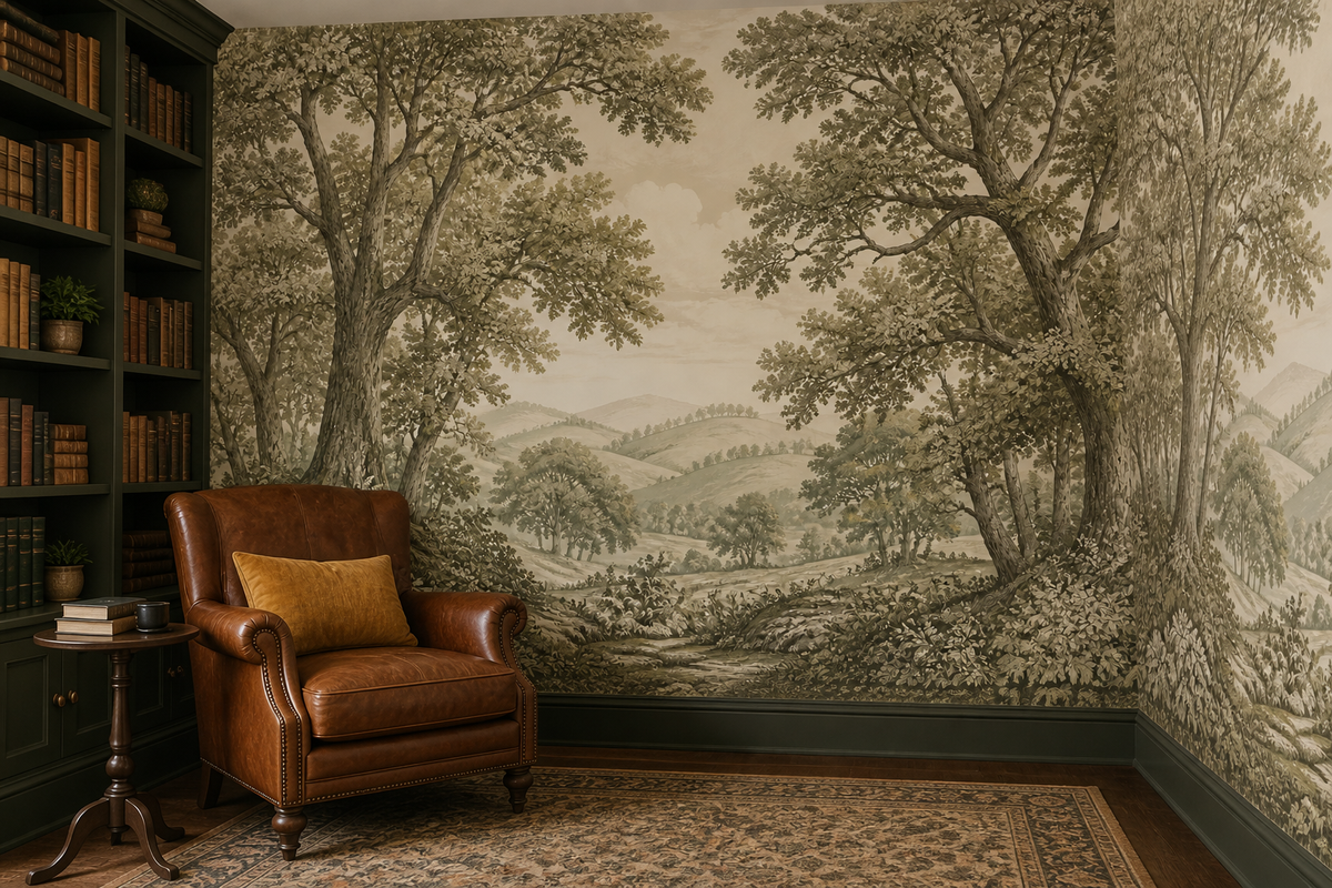 Beige Vintage Wallpaper Mural product view