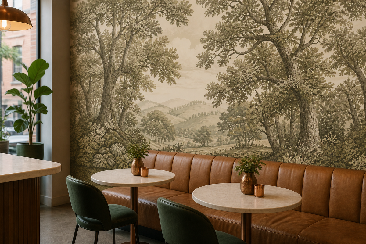 Beige Vintage Wallpaper Mural product view