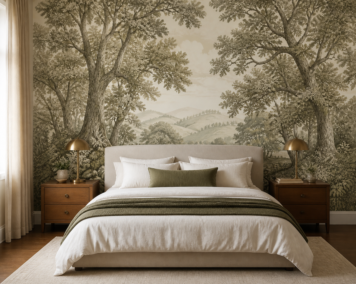 Beige Vintage Wallpaper Mural product view
