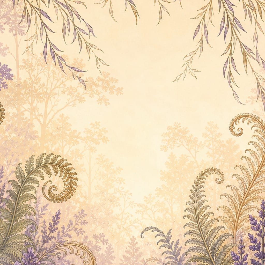 Lavender Fern Wallpaper Mural product view