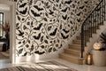 Black Bat Vine Halloween Wallpaper Mural