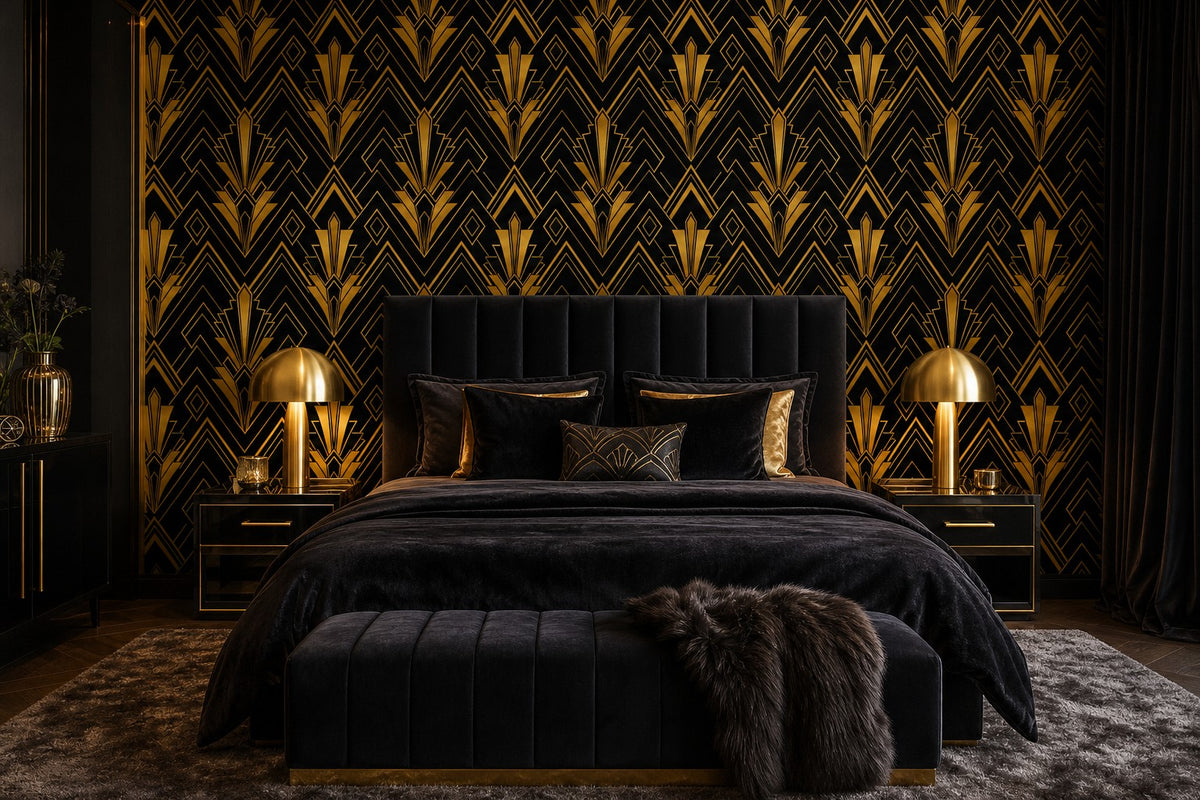 Black Gold Wallpaper Mural product view