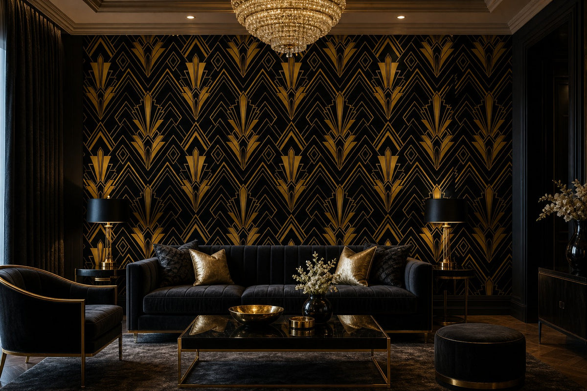 Black Gold Wallpaper Mural product view