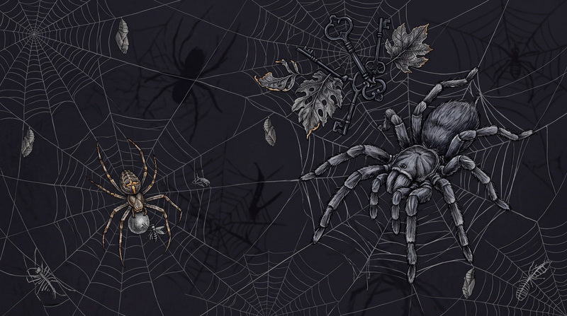 black spiders home custom self adhesive removable non woven vinyl wallpaper mural sm
