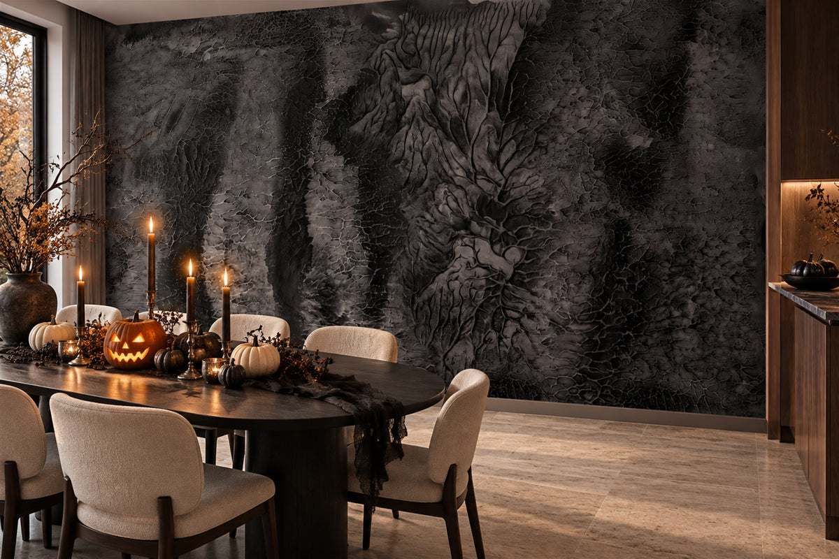 black texture dining custom stick on removable non woven vinyl wallpaper mural