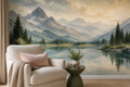 Blue Alpine Wallpaper Mural