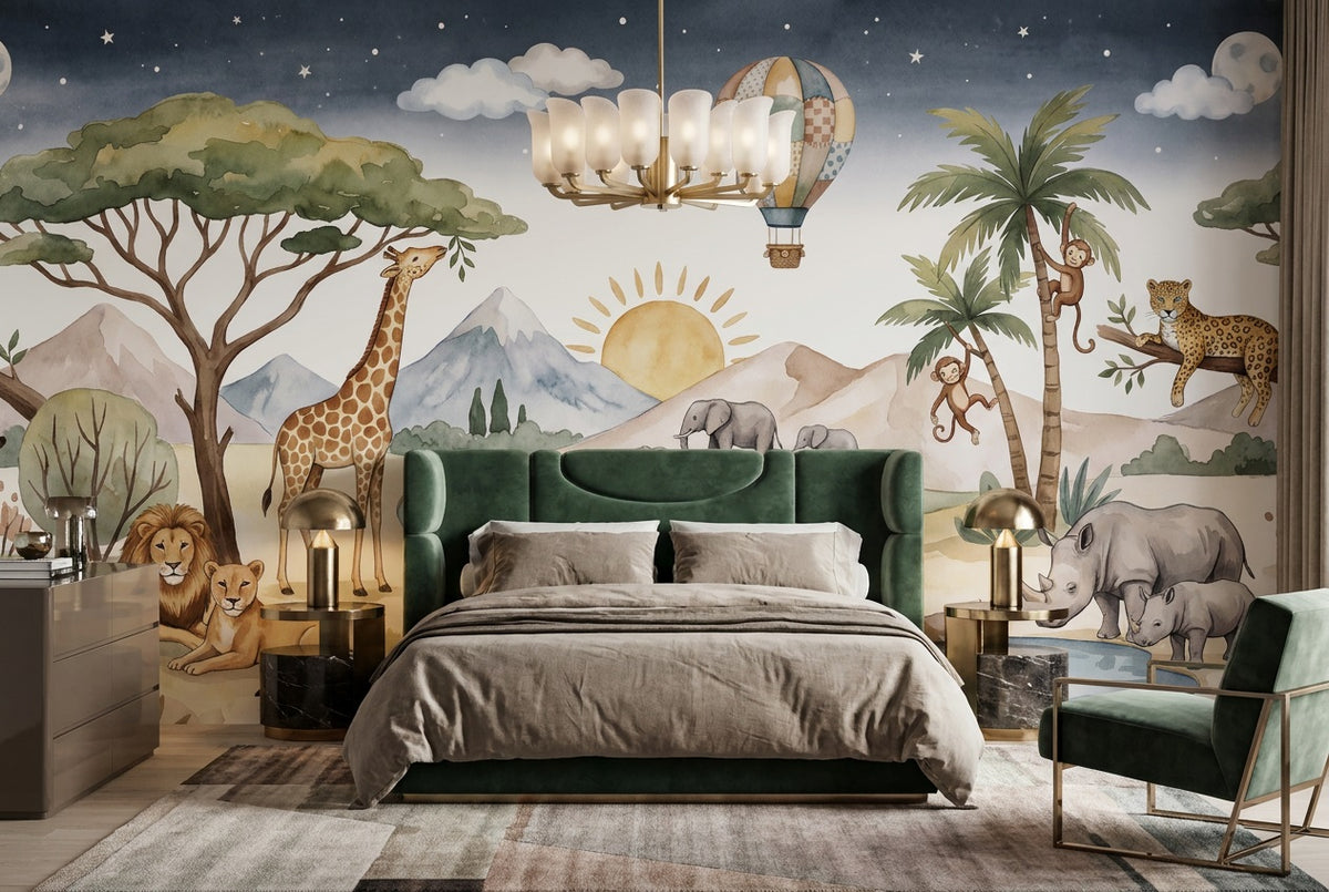 blue balloon wallpaper mural custom self adhesive bedroom removable non woven vinyl