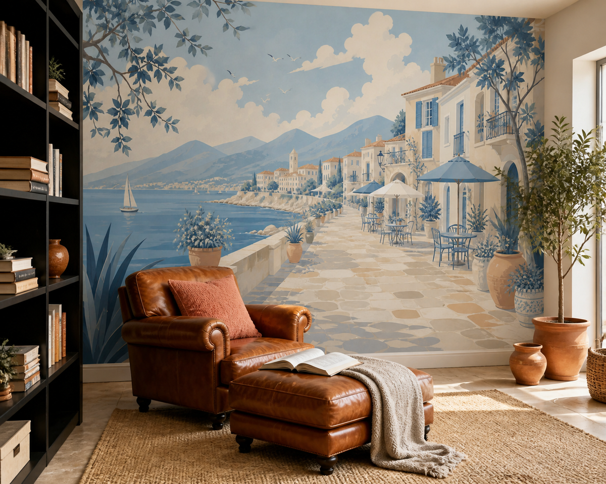 Blue Design Wallpaper Mural product view