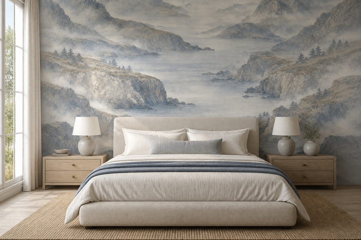 Blue Coastal Wallpaper Mural product view