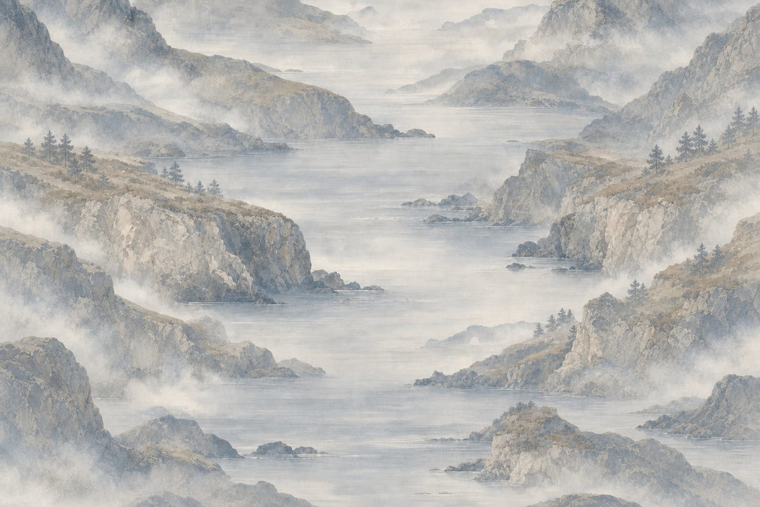 Blue Coastal Wallpaper Mural product view