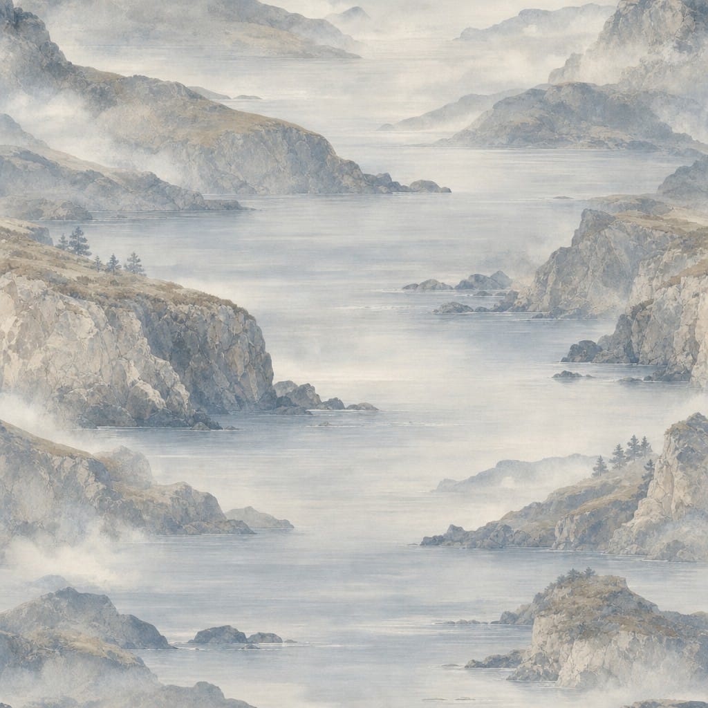 Blue Coastal Wallpaper Mural product view