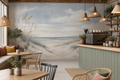 Blue Coastal Wallpaper Mural