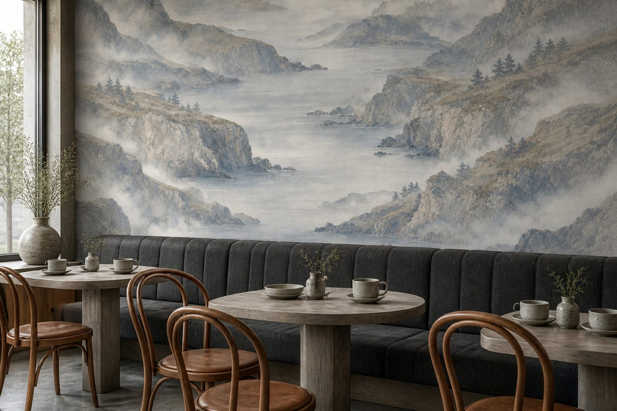 Blue Coastal Wallpaper Mural product view