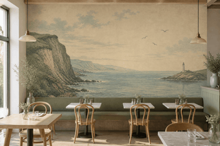 Blue Coastal Wallpaper Mural