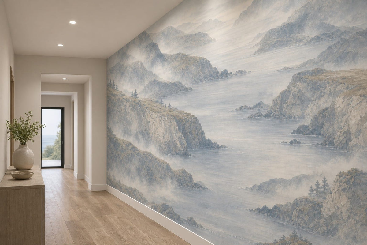 Blue Coastal Wallpaper Mural product view