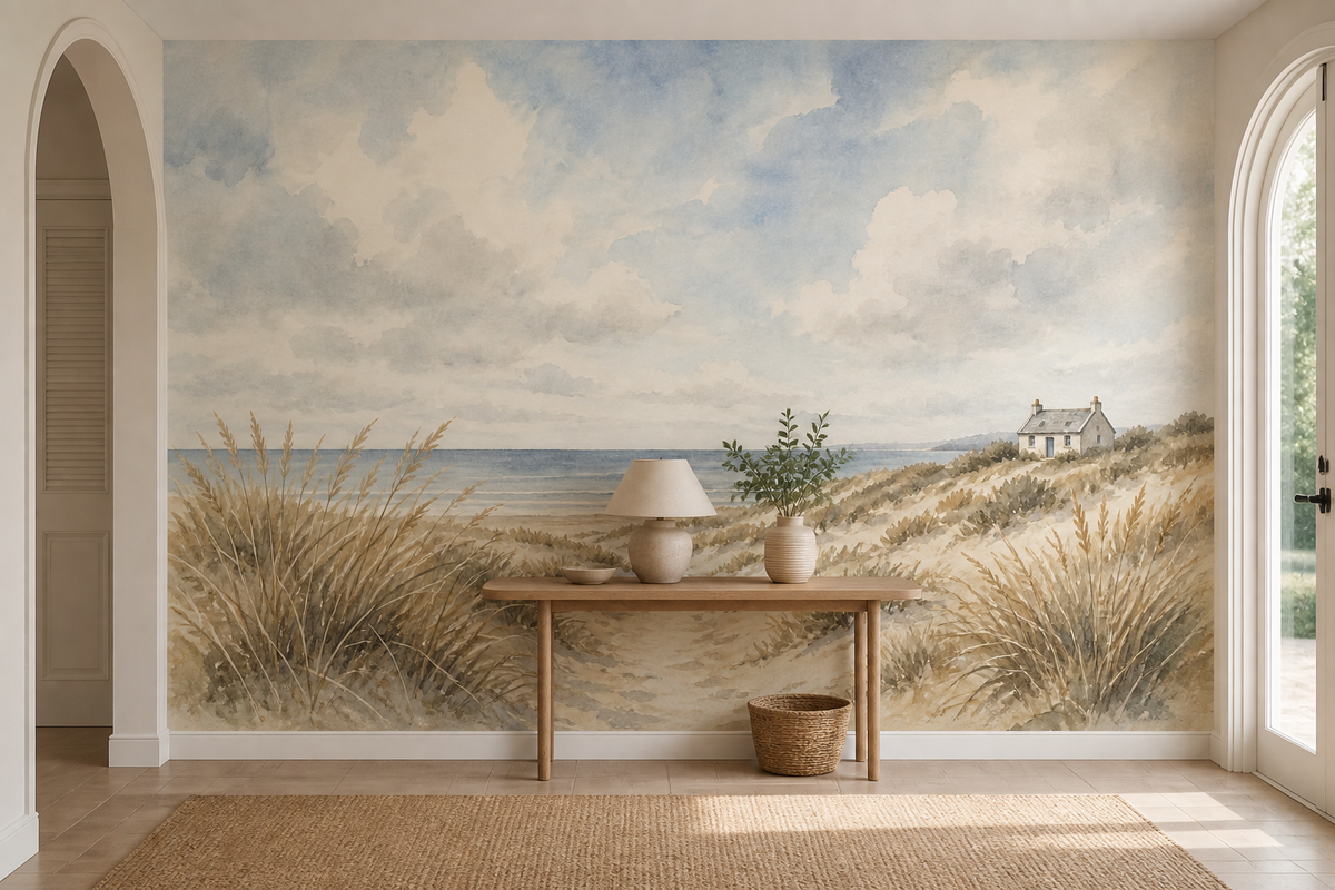 Blue Coastal Wallpaper Mural product view