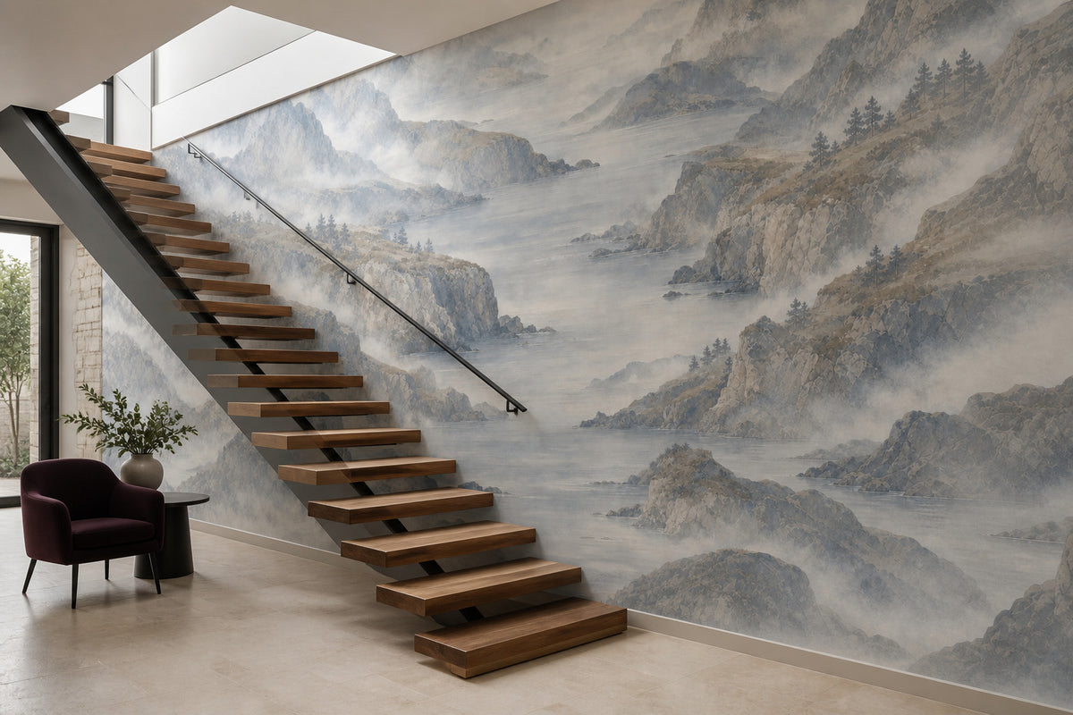 Blue Coastal Wallpaper Mural product view