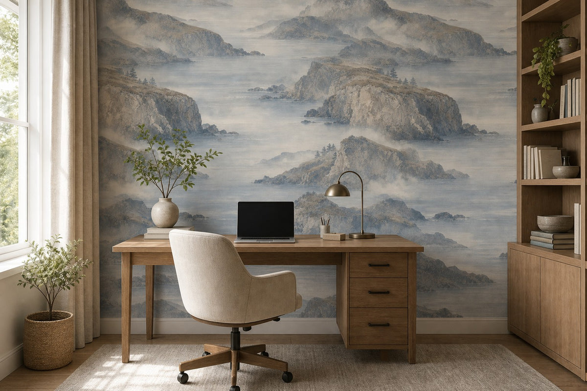 Blue Coastal Wallpaper Mural product view